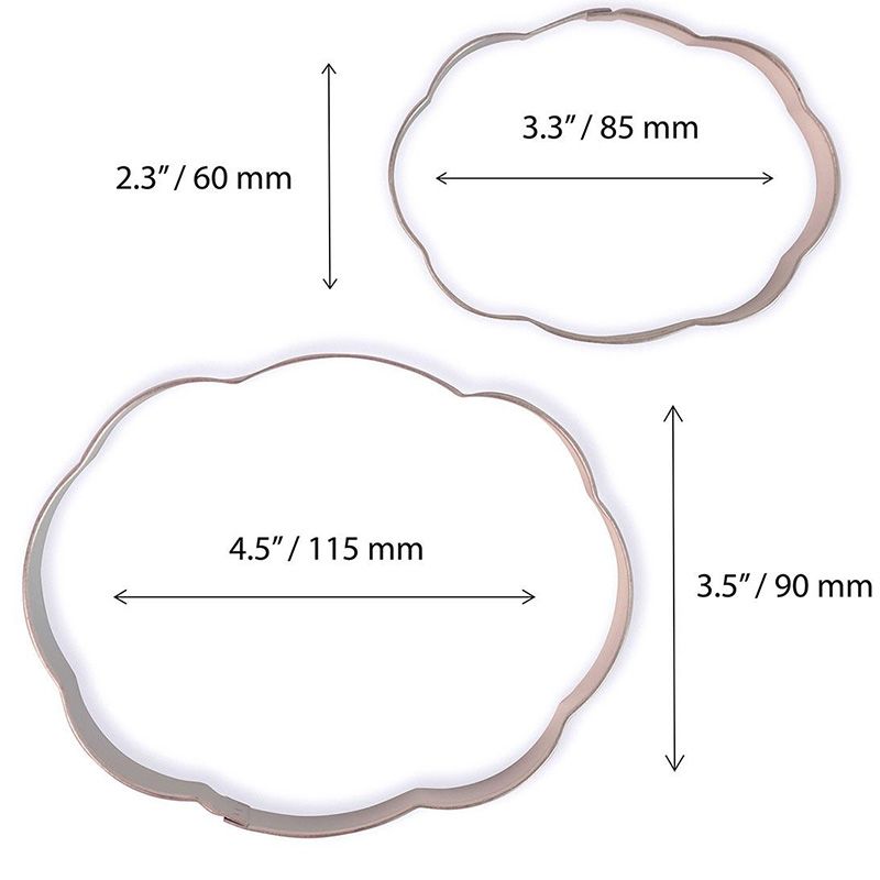 PME Cookie and Cake Ausstecher Plaque Style 3 Set 2